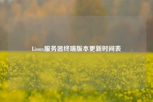 Linux服務器終端版本更新時間表